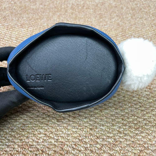 Loewe Bunny Crossbody Bag Calfskin Blue Brown