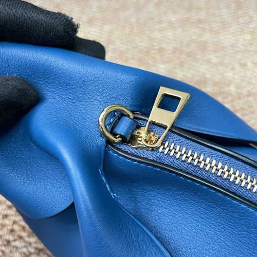 Loewe Bunny Crossbody Bag Calfskin Blue Brown