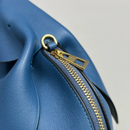 Loewe Bunny Crossbody Bag Calfskin Blue Brown