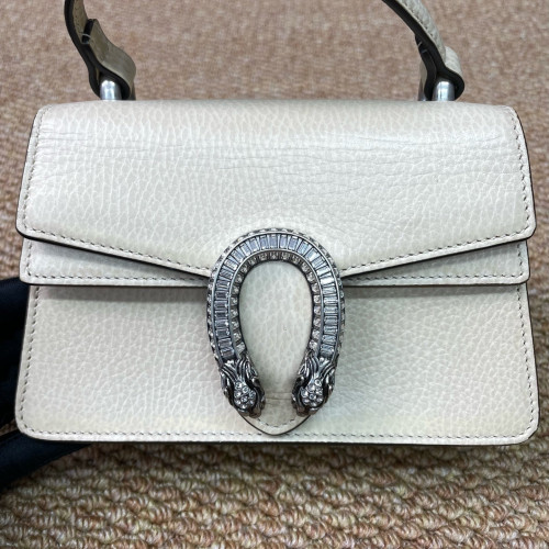 Gucci Super Mini Dionysus Calfskin Beige Mystic White