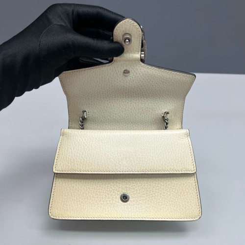 Gucci Super Mini Dionysus Calfskin Beige Mystic White