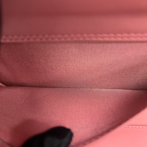 Chanel Quilted Continental Wallet Lambskin Pink