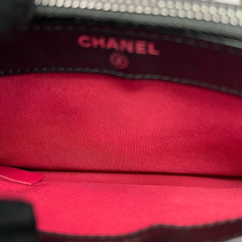 Chanel Quilted Small Gabrielle Clutch Calfskin Black
