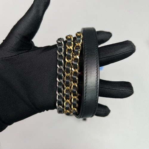 Chanel Quilted Small Gabrielle Clutch Calfskin Black