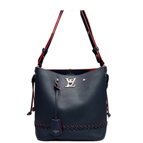 Louis Vuitton Lockme Bucket Cuir Dark Blue