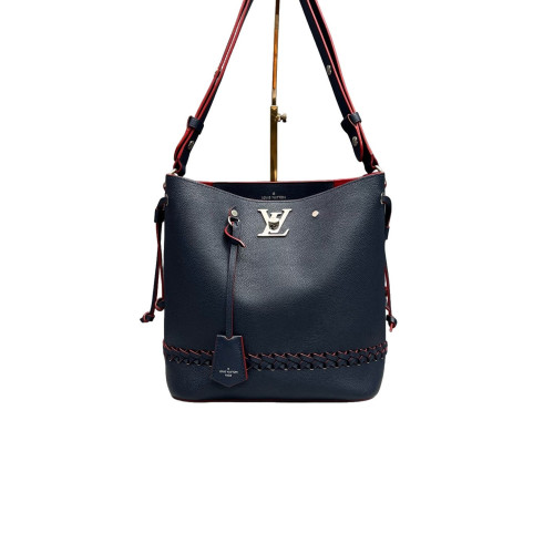Louis Vuitton Lockme Bucket Cuir Dark Blue