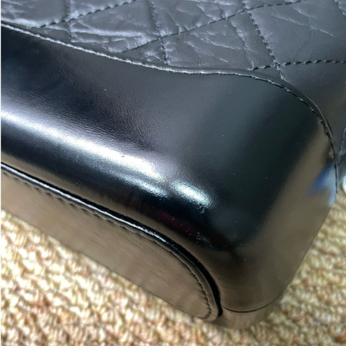 Chanel Quilted Small Gabrielle Hobo Calfskin Black