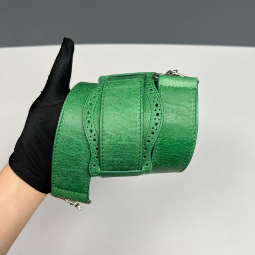 Balenciaga Le Cagole Bucket Small Pull Up Leather Green