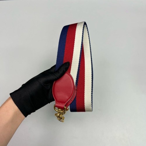 Gucci Shoulder Bag Calfskin White Red Blue