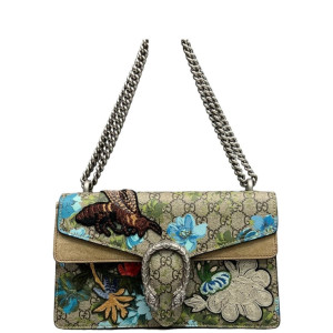 Gucci Meium Dionysus GG Monogram Suede Beige Blue Green
