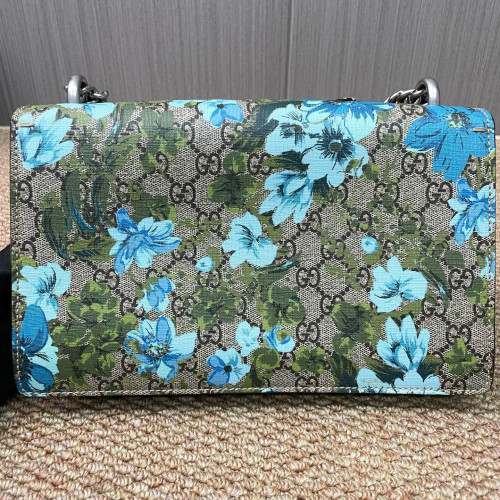 Gucci Meium Dionysus GG Monogram Suede Beige Blue Green