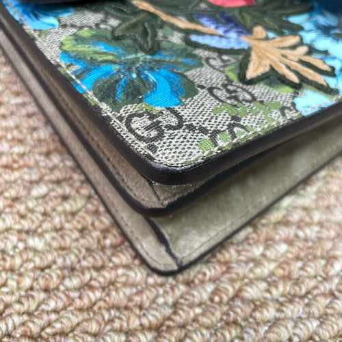 Gucci Meium Dionysus GG Monogram Suede Beige Blue Green