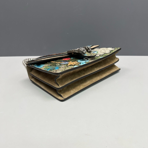 Gucci Meium Dionysus GG Monogram Suede Beige Blue Green