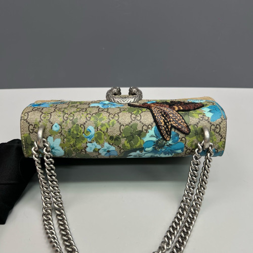 Gucci Meium Dionysus GG Monogram Suede Beige Blue Green
