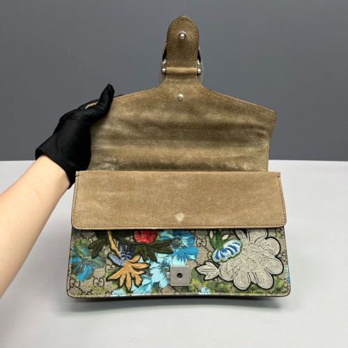 Gucci Meium Dionysus GG Monogram Suede Beige Blue Green