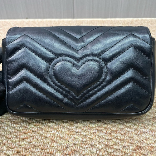 Gucci Super Mini GG Marmont Calfskin Black