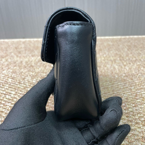 Gucci Super Mini GG Marmont Calfskin Black