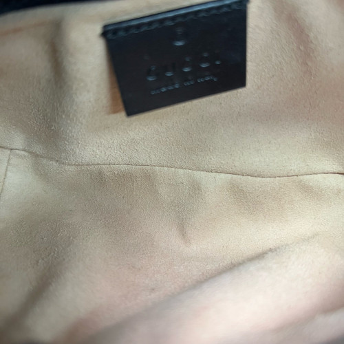 Gucci Super Mini GG Marmont Calfskin Black