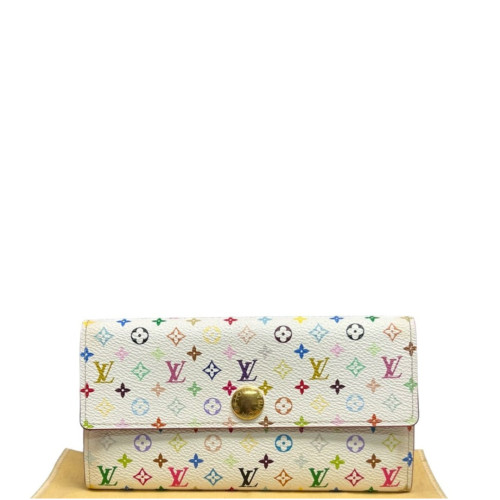 Louis Vuitton Sarah Wallet Monogram Multicolor White