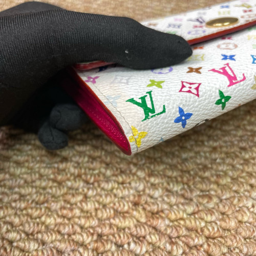 Louis Vuitton Sarah Wallet Monogram Multicolor White
