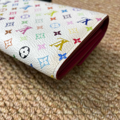 Louis Vuitton Sarah Wallet Monogram Multicolor White