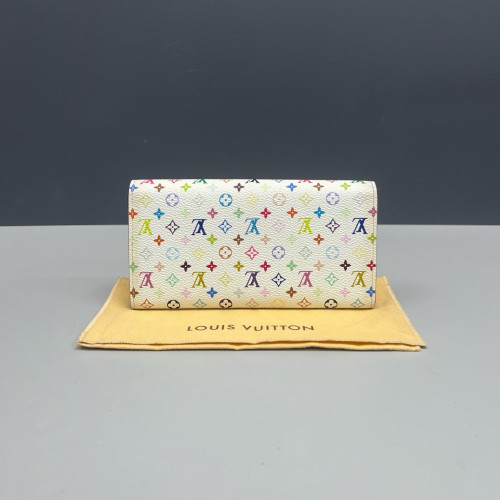 Louis Vuitton Sarah Wallet Monogram Multicolor White