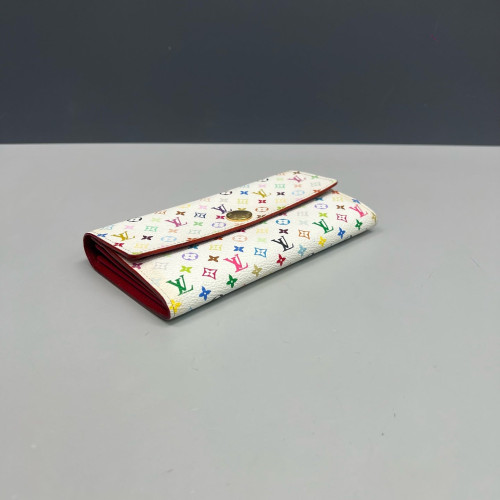 Louis Vuitton Sarah Wallet Monogram Multicolor White