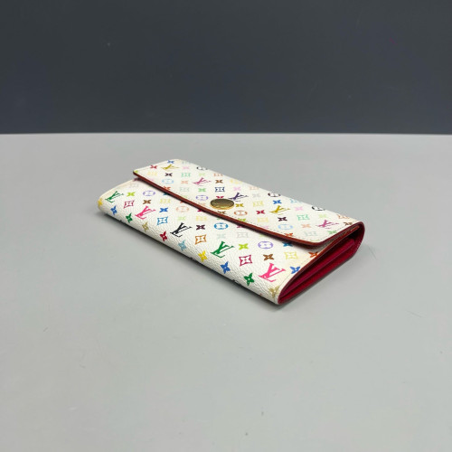 Louis Vuitton Sarah Wallet Monogram Multicolor White