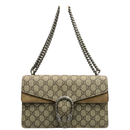 Gucci Meium Dionysus GG Monogram Suede Camel Beige