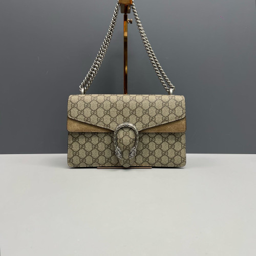 Gucci Meium Dionysus GG Monogram Suede Camel Beige