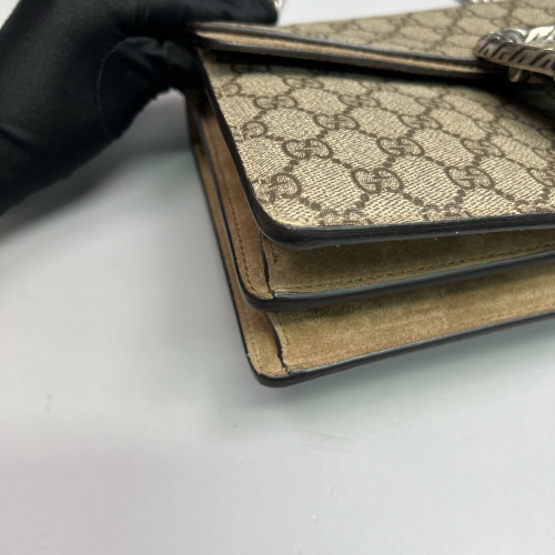 Gucci Meium Dionysus GG Monogram Suede Camel Beige