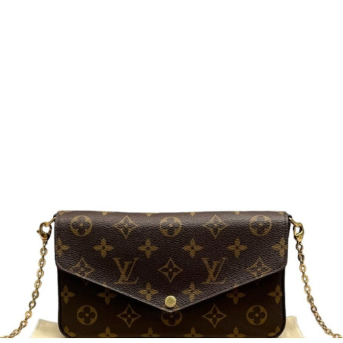 Louis Vuitton Pochette Felicie Chain Wallet Monogram Brown Louis Vuitton Pochette Felicie Chain Wallet Monogram Brown