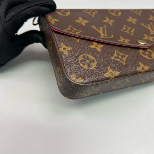 Louis Vuitton Pochette Felicie Chain Wallet Monogram Brown Louis Vuitton Pochette Felicie Chain Wallet Monogram Brown