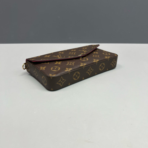 Louis Vuitton Pochette Felicie Chain Wallet Monogram Brown Louis Vuitton Pochette Felicie Chain Wallet Monogram Brown