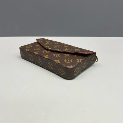 Louis Vuitton Pochette Felicie Chain Wallet Monogram Brown Louis Vuitton Pochette Felicie Chain Wallet Monogram Brown
