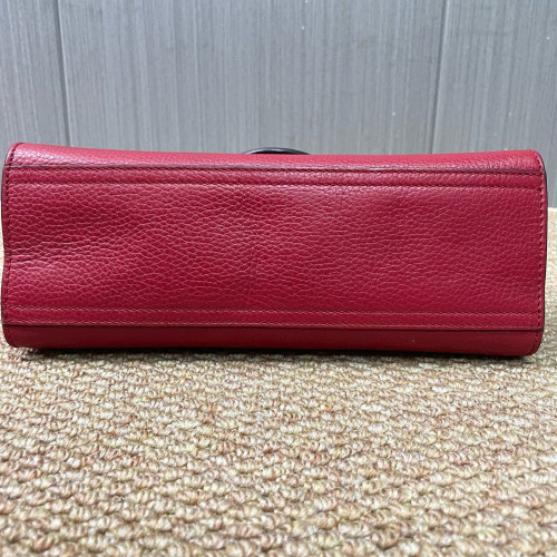 Gucci GG Marmont Top Handle Shoulder Bag Calfskin Red