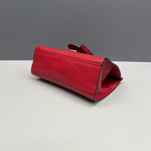 Gucci GG Marmont Top Handle Shoulder Bag Calfskin Red