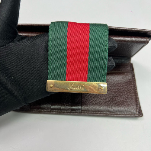 Gucci Continental Wallet GG Monogram Beige Brown