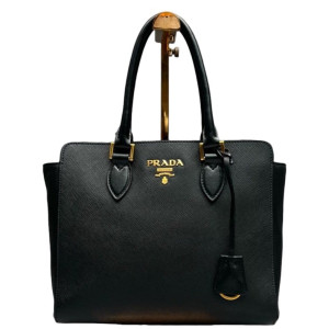 Prada Tote Bag Calfskin Black