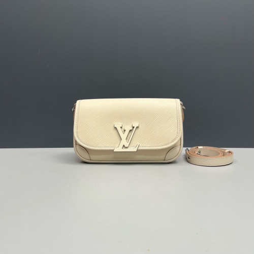Louis Vuitton Buci Shoulder Bag Epi Beige Mystic White