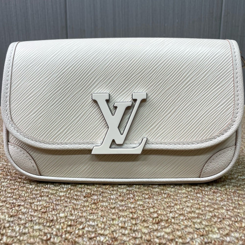 Louis Vuitton Buci Shoulder Bag Epi Beige Mystic White