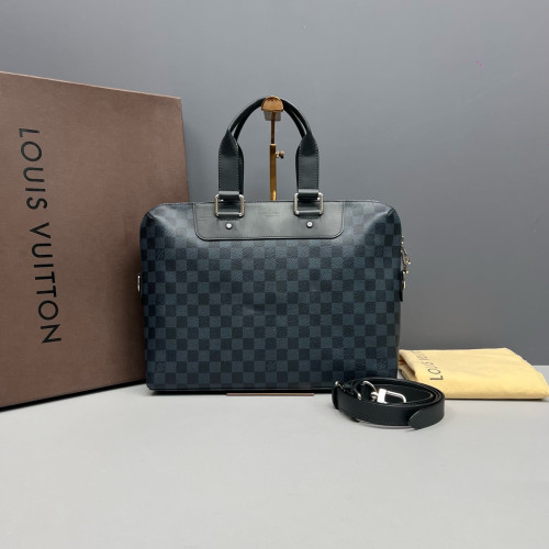 Louis Vuitton Porte Documents Jour Damier Cobalt Black