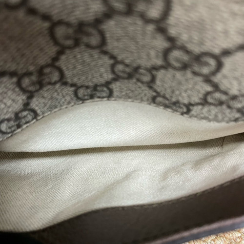 Gucci Small Neo Vintage Double Flap Messenger Bag GG Monogram Beige