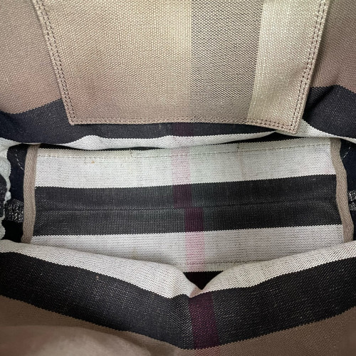 Burberry Bucket Calfskin Mega Check Beige Red Black