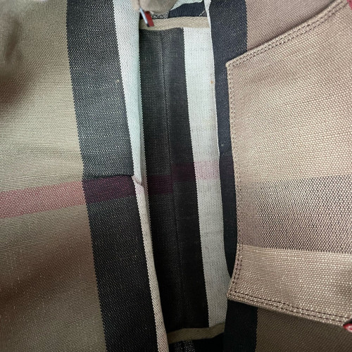 Burberry Bucket Calfskin Mega Check Beige Red Black