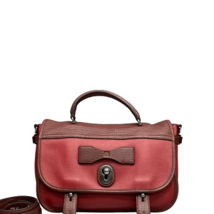 Loewe Two-Way Bag Calfskin Red Brown Burgundy