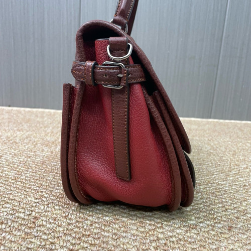 Loewe Two-Way Bag Calfskin Red Brown Burgundy