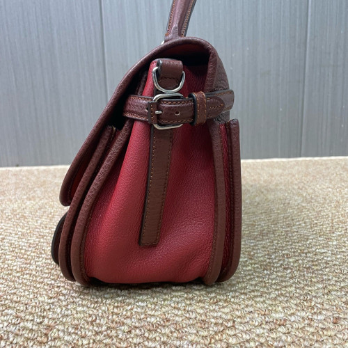 Loewe Two-Way Bag Calfskin Red Brown Burgundy