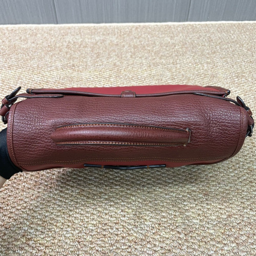 Loewe Two-Way Bag Calfskin Red Brown Burgundy