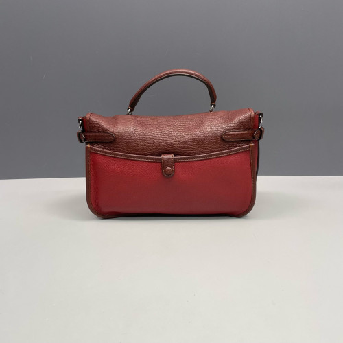 Loewe Two-Way Bag Calfskin Red Brown Burgundy